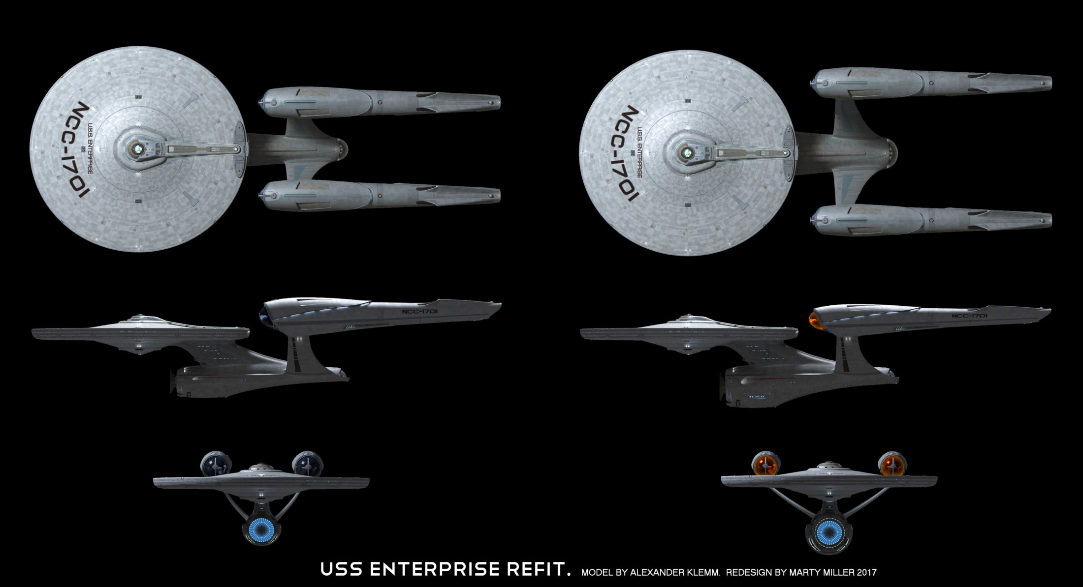 Uss Enterprise Redesign 17 Comparison Alex3d
